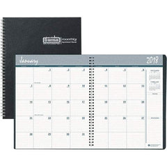 House of Doolittle - 32 Sheet, 8-1/2 x 11", Monthly Planner - Black - Eagle Tool & Supply