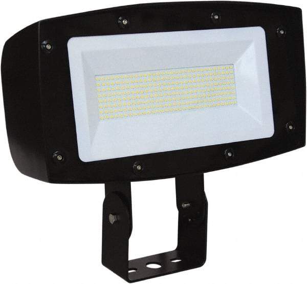 Philips - 1 Head, 120/277 Volt, 150 Watt, LED Floodlight Fixture - Knuckle Mount, 15-3/4" Long x 8-21/32" Wide x 13" High, Aluminum Housing - Eagle Tool & Supply
