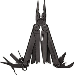 Leatherman - 1 Piece, Multi-Tool Set with 18 Functions - Black, 4" Closed Length - Eagle Tool & Supply