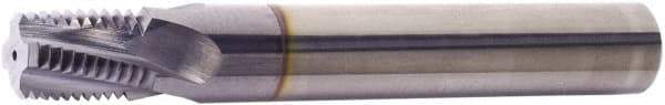 Vargus - 2-1/2-8 NPT, 0.746" Cutting Diam, 4 Flute, Solid Carbide Helical Flute Thread Mill - Internal/External Thread, 1-5/16" LOC, 4.016" OAL, 3/4" Shank Diam - Eagle Tool & Supply