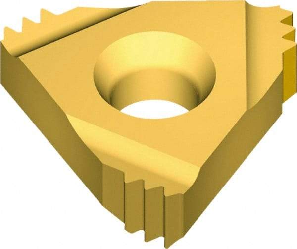 Vargus - 3ER External Right Hand 14 UN Laydown Threading Insert - Grade VKX, TiN Coated Carbide, 9.53mm Inscribed Circle - Eagle Tool & Supply