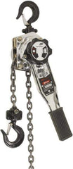 Ingersoll-Rand - 3,300 Lb Lifting Capacity, 15' Lift Height, Lever Hoist - Made from Chain, 53 Lb Avg Pull to Lift Rated Load, 1 Chain - Eagle Tool & Supply