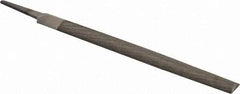 PFERD - 8" Long, Bastard Cut, Half Round American-Pattern File - Double Cut, 0.22" Overall Thickness, Tang - Eagle Tool & Supply