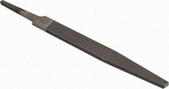 PFERD - 4" Long, Smooth Cut, Flat American-Pattern File - Single, Double Cut, 0.09" Overall Thickness, Tang - Eagle Tool & Supply