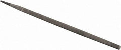 PFERD - 12" Long, Smooth Cut, Round American-Pattern File - Single Cut, 1/2" Overall Thickness, Tang - Eagle Tool & Supply