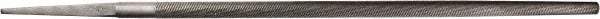 PFERD - 6" Long, Second Cut, Round American-Pattern File - Single Cut, 0.22" Overall Thickness, Tang - Eagle Tool & Supply