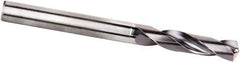 Kennametal - 15/32" 135° Spiral Flute Solid Carbide Screw Machine Drill Bit - Multilayer TiAlN Finish, Right Hand Cut, 55mm Flute Length, 102mm OAL, Standard Point, Straight Shank - Eagle Tool & Supply