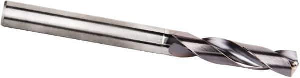 Kennametal - 10.3mm 135° Spiral Flute Solid Carbide Screw Machine Drill Bit - Multilayer TiAlN Finish, Right Hand Cut, 55mm Flute Length, 102mm OAL, Standard Point, Straight Shank - Eagle Tool & Supply