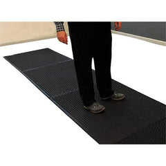 Barefoot - 3' Long x 4' Wide, Dry Environment, Anti-Fatigue Matting - Black, EPDM Rubber with EPDM Rubber Base - Eagle Tool & Supply