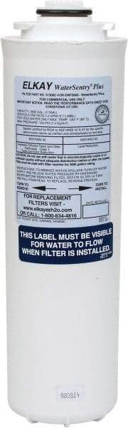 ELKAY - 3-1/4" OD, 0.5µ, Polypropylene Carbon Cartridge Filter - 12-1/2" Long, Reduces Lead, Chlorine, Tastes, Odors & Class I Particulates - Eagle Tool & Supply