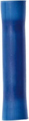 3M - 22 to 18 AWG Compatible, Vinyl Fully Insulated, Crimp-On Butt Splice Terminal - Copper Contacts, 1/4" OAL, Red - Eagle Tool & Supply
