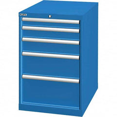 LISTA - 5 Drawer, 46 Compartment Bright Blue Steel Modular Storage Cabinet - Eagle Tool & Supply