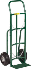 Little Giant - 800 Lb Capacity 47" OAH Cylinder Hand Truck - 8 x 14" Base Plate, Continuous Handle, Steel, Full Pneumatic Wheels - Eagle Tool & Supply