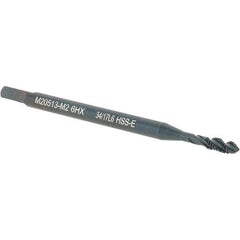 Walter-Prototyp - M2x0.40 Metric 3 Flute 6HX Modified Bottoming Spiral Flute Tap - Cobalt, Oxide Finish, 45mm OAL, Right Hand Flute, Right Hand Thread, Series M20513 - Eagle Tool & Supply
