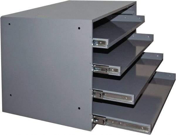 Durham - 4 Drawer, Small Parts Heavy Duty Bearing Slide Rack Cabinet - 15-3/4" Deep x 20" Wide - Eagle Tool & Supply