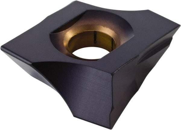 Kennametal - D4FIX140604 MN Grade KCU25 Carbide Turning Insert - AlTiN Finish, 58° Irregular, 0.233 Thick, 1/64" Corner Radius - Eagle Tool & Supply