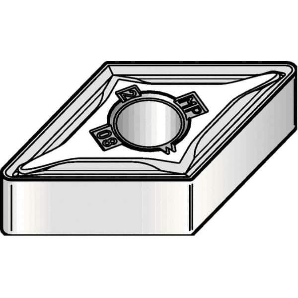 Kennametal - DNMG431 MP Grade KCM15B Carbide Turning Insert - TiOCN Finish, 55° Diamond, 1/2" Inscr Circle, 3/16" Thick, 1/64" Corner Radius - Eagle Tool & Supply