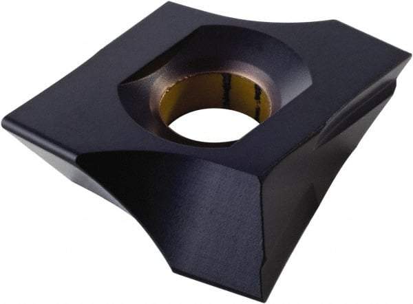 Kennametal - D4FIX140605 MN Grade KCP25 Carbide Turning Insert - TiCN/Al2O3 Finish, 58° Irregular, 0.233 Thick, 0.5mm Corner Radius - Eagle Tool & Supply