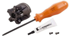 Kennametal - 1" Cut Diam, 1/2" Arbor Hole, 4.42mm Max Depth of Cut, 30° Indexable Chamfer & Angle Face Mill - 5 Inserts, HNGJ 0604... Insert, Right Hand Cut, 5 Flutes, Through Coolant, Series Dodeka Mini HD - Eagle Tool & Supply