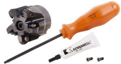 Kennametal - 1" Cut Diam, 1/2" Arbor Hole, 3.23mm Max Depth of Cut, 45° Indexable Chamfer & Angle Face Mill - 5 Inserts, HNGJ 0604... Insert, Right Hand Cut, 5 Flutes, Through Coolant, Series Dodeka Mini - Eagle Tool & Supply