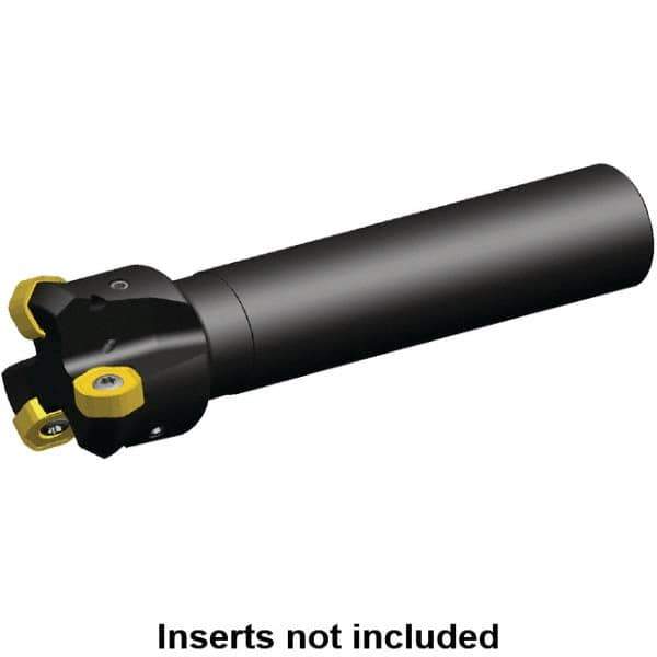 Kennametal - 45° Lead Angle, 33.18mm Max Cut Diam, 25mm Min Cut Diam, 3.2mm Max Depth of Cut, Indexable Chamfer and Angle End Mill - 2 Inserts, HNGJ 0604ANENLD Insert Style, 120mm Overall Length, Through Coolant, Straight Shank - Eagle Tool & Supply