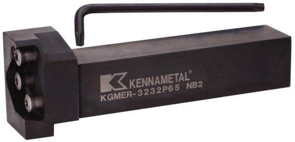 Kennametal - External Thread, 152.4mm OAL, Right Hand Indexable Grooving Cutoff Toolholder - 31.75mm Shank Height x 31.75mm Shank Width, KGME Toolholder Style, Series A4 - Eagle Tool & Supply