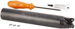 Kennametal - 32mm Cutting Diam, 32mm Shank Diam, 1.26" Max Depth of Cut, Straight Shank Indexable Copy End Mill - 3 Inserts, RN.J 1204M0.. Insert, KDR Toolholder, Through Coolant - Eagle Tool & Supply