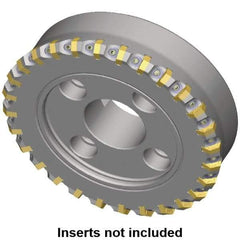 Kennametal - 134mm Cut Diam, 40mm Arbor Hole, 8mm Max Depth of Cut, 60° Indexable Chamfer & Angle Face Mill - 15 Inserts, HNG. 0905... Insert, Right Hand Cut, 15 Flutes, Series HexaCut - Eagle Tool & Supply