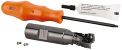 Kennametal - 25mm Cut Diam, 28mm Max Depth of Cut, 25mm Shank Diam, 140mm OAL, Indexable Square Shoulder Helical End Mill - GOMT 13T3.., JOMT 13T3.. Inserts, Cylindrical Shank, 0° Lead Angle, Series KDMR - Eagle Tool & Supply