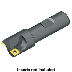 Kennametal - 16mm Cut Diam, 6mm Max Depth of Cut, 16mm Shank Diam, 79mm OAL, Indexable Square Shoulder Centercutting End Mill - SDCB 0802.. Inserts, Weldon Shank - Eagle Tool & Supply