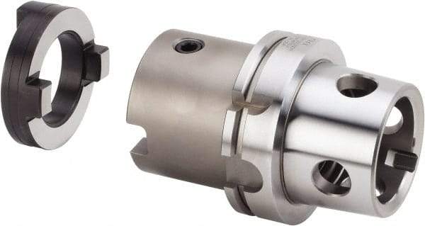 Kennametal - Series HTS, Head Connection 50, 100mm Shank Diam, Drill Body - 76.95mm Drill Body Length to Flange, KM Toolholder, 80mm Nose Diam, 155.85mm OAL, 90mm Drill Body Length, Modular Connection, Through Coolant - Eagle Tool & Supply