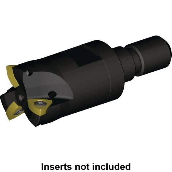 Kennametal - 3/4" Cut Diam, 0.04" Max Depth, M10 Modular Connection Indexable High-Feed End Mill - Screw Holding Method, WP.. 0302.. Insert, KF Toolholder, Through Coolant - Eagle Tool & Supply