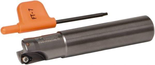 Kennametal - 16mm Cut Diam, 0.033" Max Depth, 16mm Shank Diam, Cylindrical Shank Indexable High-Feed Helical End Mill - Screw Holding Method, WP..0302.. Insert, Through Coolant - Eagle Tool & Supply