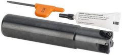 Kennametal - 25mm Cut Diam, 0.04" Max Depth, M12 Modular Connection Indexable High-Feed Helical End Mill - Screw Holding Method, WP..0302.. Insert, Through Coolant - Eagle Tool & Supply
