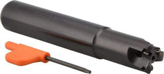 Kennametal - 3/4" Cut Diam, 0.04" Max Depth, 3/4" Shank Diam, Cylindrical Shank Indexable High-Feed Helical End Mill - Screw Holding Method, WP..0302.. Insert, KF Toolholder, Through Coolant - Eagle Tool & Supply