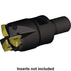 Kennametal - 1" Cut Diam, 0.059" Max Depth, M12 Modular Connection Indexable High-Feed End Mill - Screw Holding Method, WOEJ090512.. Insert, KF2X Toolholder, Through Coolant - Eagle Tool & Supply