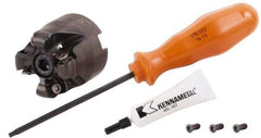 Kennametal - 40mm Cut Diam, 6mm Max Depth, 16mm Arbor Hole, 4 Inserts, RN.J 1204... Insert Style, Indexable Copy Face Mill - KDR Cutter Style, 40mm High, Through Coolant, Series Rodeka - Eagle Tool & Supply