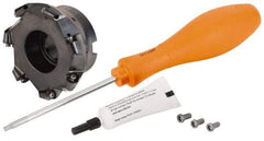 Kennametal - 101.6mm Cut Diam, 6mm Max Depth, 1-1/4" Arbor Hole, 7 Inserts, RP.T 1204... Insert Style, Indexable Copy Face Mill - BMD400 Cutter Style, 23,800 Max RPM, 2 High, Through Coolant, Series KSRM - Eagle Tool & Supply