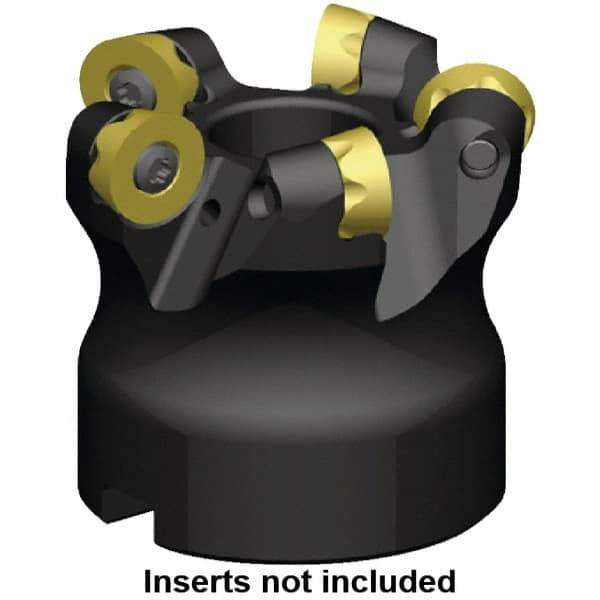 Kennametal - 47mm Cut Diam, 8mm Max Depth, 22mm Arbor Hole, 6 Inserts, RP..T1605M0.. Insert Style, Indexable Copy Face Mill - KSRM Cutter Style, 21,700 Max RPM, 50mm High, Through Coolant, Series KSRM - Eagle Tool & Supply