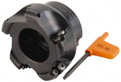 Kennametal - 76.2mm Cut Diam, 6mm Max Depth, 1" Arbor Hole, 5 Inserts, RD.. 12T3... Insert Style, Indexable Copy Face Mill - KDM300 Cutter Style, 50.04mm High, Series KDM - Eagle Tool & Supply