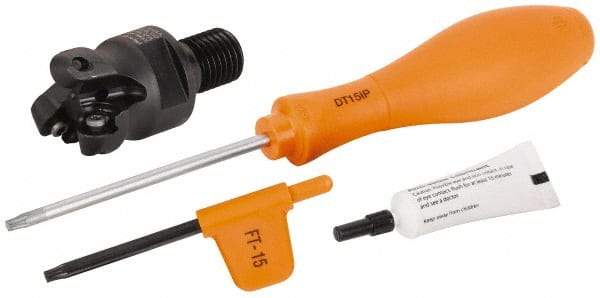 Kennametal - 32mm Cutting Diam, 1.26" Max Depth of Cut, Modular Connection Indexable Copy End Mill - 3 Inserts, RP.T 1204M0.. Insert, BMD Toolholder, Through Coolant - Eagle Tool & Supply