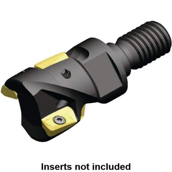 Kennametal - 32mm Cut Diam, 18.66mm Max Depth of Cut, 40mm OAL, Indexable Square Shoulder Helical End Mill - ED.T 10T3.. Inserts, M16 Modular Connection, 0° Lead Angle, Through Coolant, Series Mill 1-10 - Eagle Tool & Supply