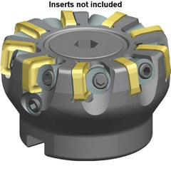 Kennametal - 162.1mm Cut Diam, 40mm Arbor Hole, 5mm Max Depth of Cut, 6° Indexable Chamfer & Angle Face Mill - 24 Inserts, SNXF 1204... Insert, Right Hand Cut, 24 Flutes, Through Coolant, Series KSSR - Eagle Tool & Supply