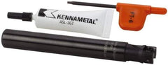 Kennametal - 1/2" Cut Diam, 6.96mm Max Depth of Cut, 1/2" Shank Diam, 4" OAL, Indexable Square Shoulder End Mill - EP.. 0708.. Inserts, Cylindrical Shank, 0° Lead Angle, Through Coolant, Series Mill 1-07 - Eagle Tool & Supply