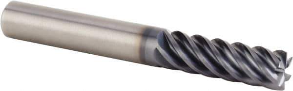 Kennametal - 10mm, 6 Flute, Single End, Solid Carbide, Corner Chamfer End Mill - 80mm OAL, 45° Helix, Right Hand Flute, 30mm LOC, Right Hand Cut - Eagle Tool & Supply