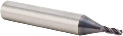 Kennametal - 7/16" Diam, 9/16" LOC, 3 Flute Solid Carbide Ball End Mill - AlTiN Finish, Single End, 2-5/32" OAL, 7/16" Shank Diam, Spiral Flute - Eagle Tool & Supply