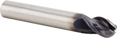 Kennametal - 12mm Diam, 15mm LOC, 3 Flute Solid Carbide Ball End Mill - AlTiN Finish, Single End, 55mm OAL, 12mm Shank Diam, Spiral Flute - Eagle Tool & Supply
