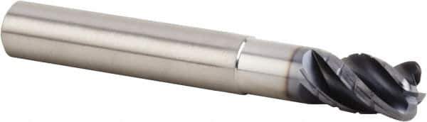 Kennametal - 12mm, 4 Flute, Single End, Solid Carbide, 0.5mm Corner Radius End Mill - 84mm OAL, 38° Helix, Right Hand Flute, 18mm LOC, Right Hand Cut, 36mm Extended Reach - Eagle Tool & Supply