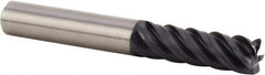 Kennametal - 16mm, 5 Flute, Single End, Solid Carbide, 4mm Corner Radius End Mill - 110mm OAL, 43° Helix, Right Hand Flute, 48mm LOC, Right Hand Cut - Eagle Tool & Supply