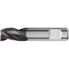 Kennametal - 10mm, 13mm LOC, 10mm Shank Diam, 50mm OAL, 3 Flute, Solid Carbide Square End Mill - Single End, AlTiN Finish, Spiral Flute, 38° Helix, Centercutting, Right Hand Cut, Right Hand Flute, Series UEDE - Eagle Tool & Supply
